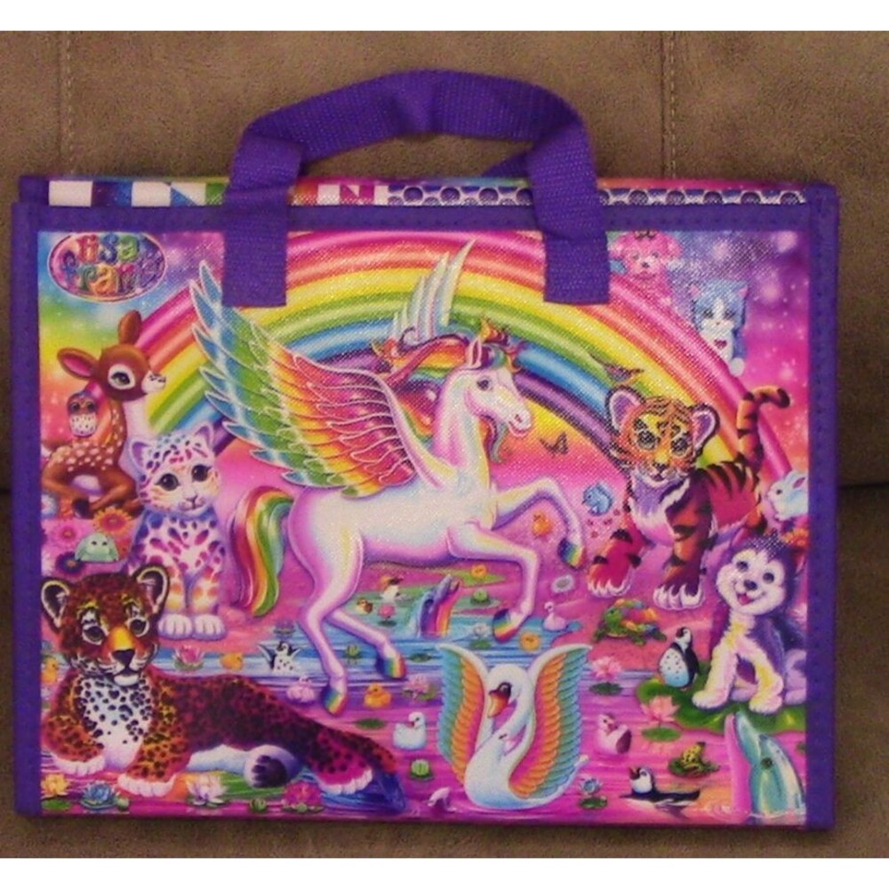 Lisa Frank Unicorn Trifold Portfolio Folder With Books 2016